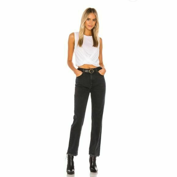Free People Denim - We The Free People Black Dakota Straight Leg Jeans